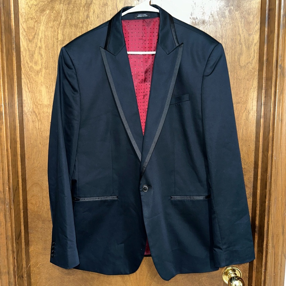 Express Photographer Fitted One Button Blazer